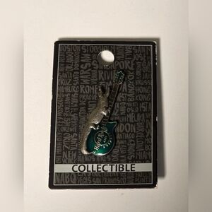 Collectible Crocodile Guitar Pin (Orlando) - Teal and Silver *Extremely Rare*